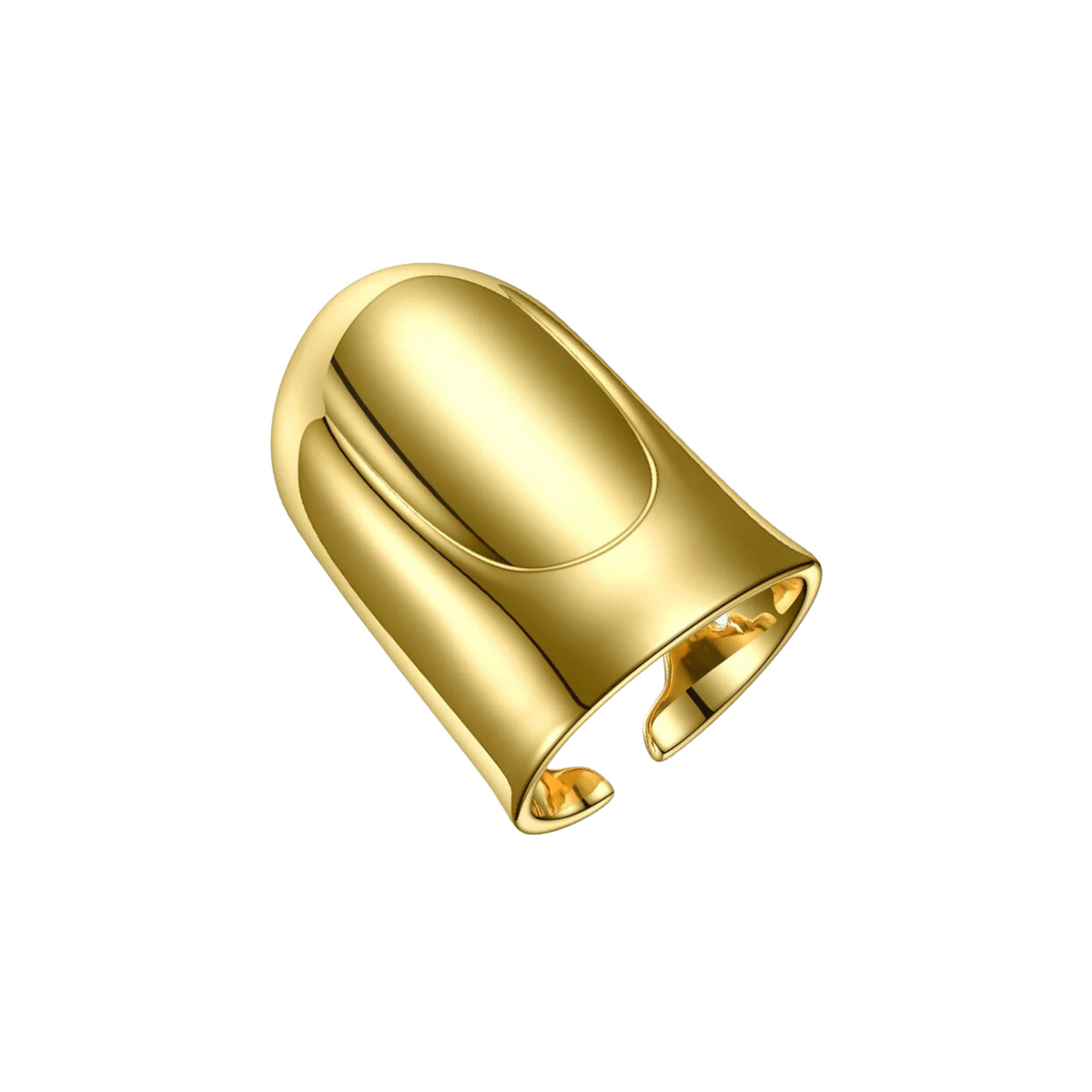 1-Piece Gold Fingertip Guard Ring