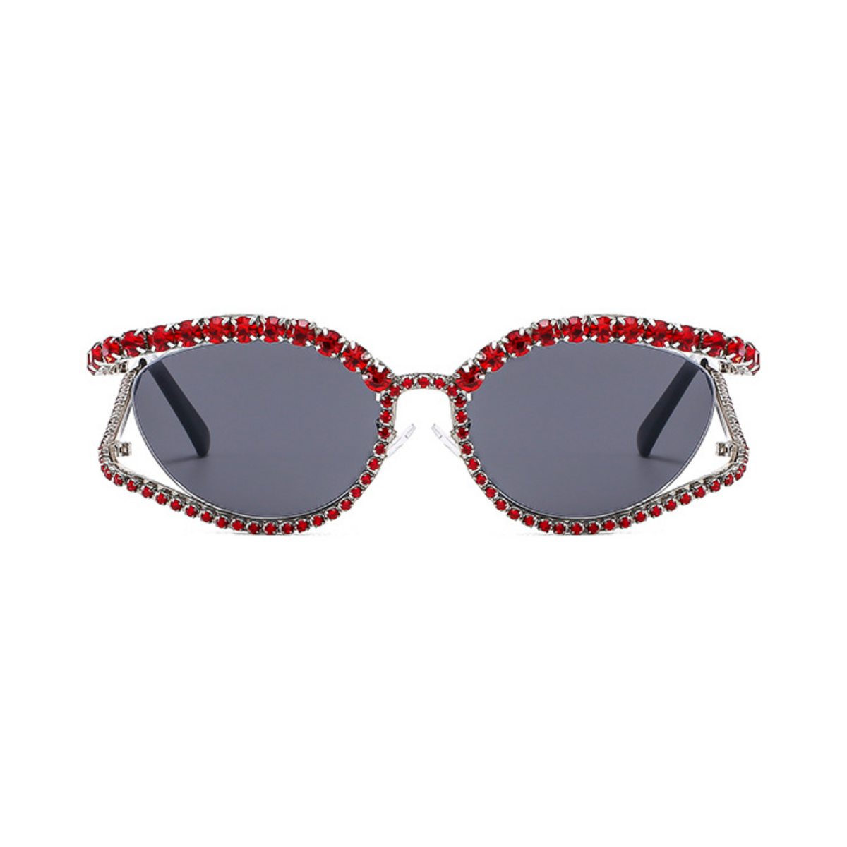 Rhinestones Cutout Frame Sunglasses