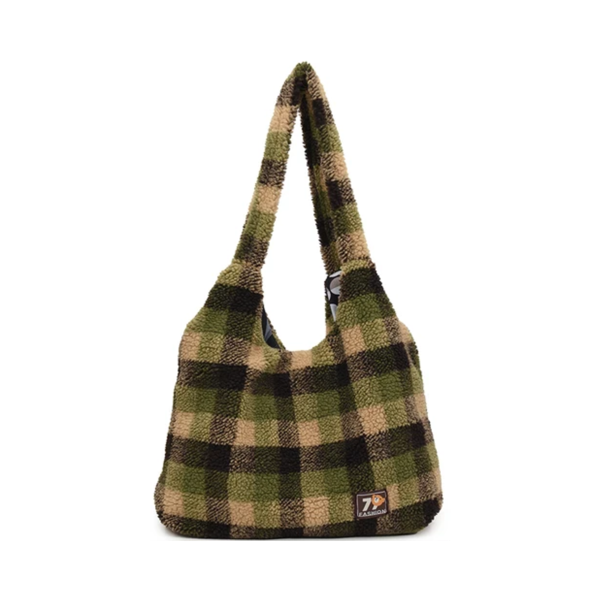 Plush Plaid Tote Bag