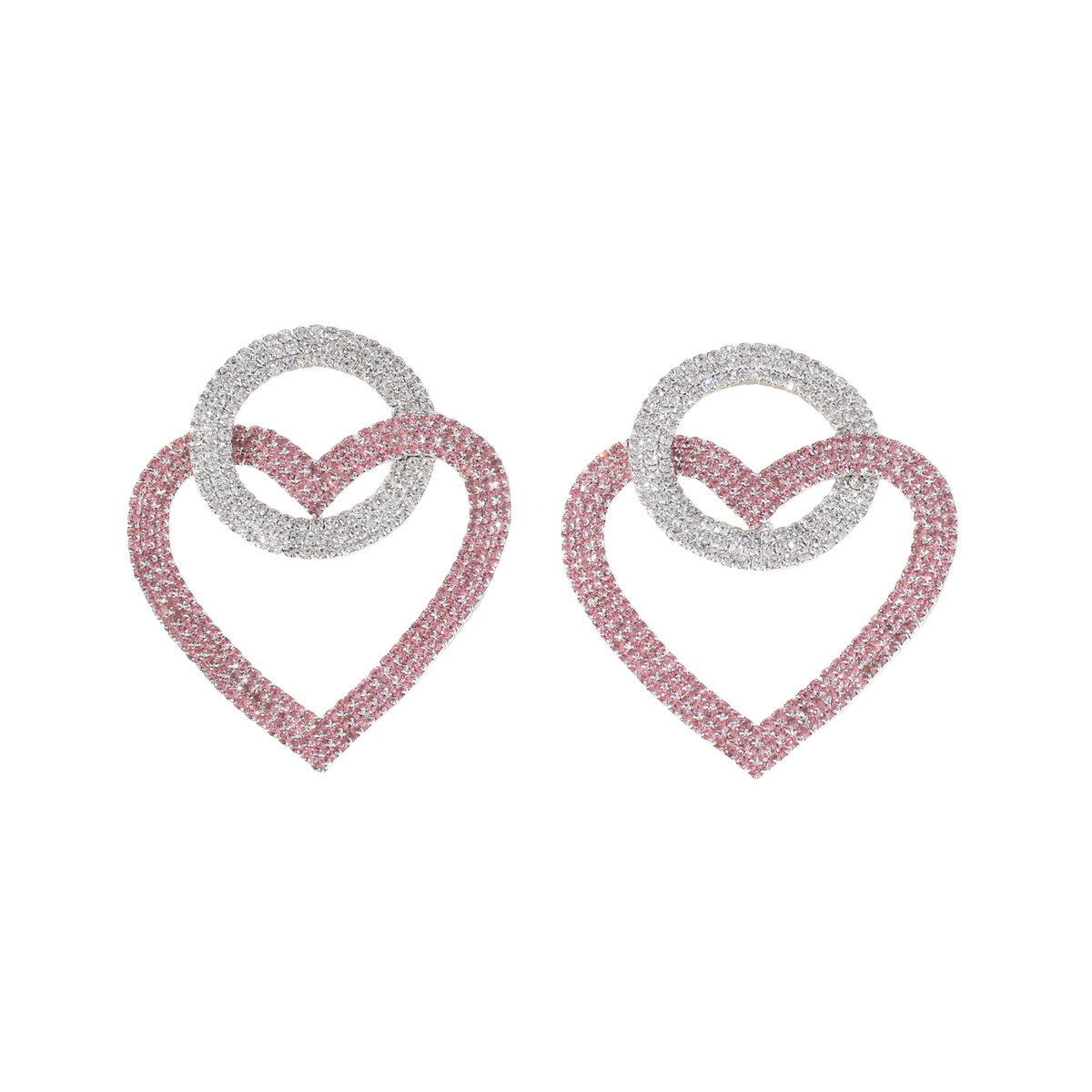 Circle-of-Love Rhinestone Earrings