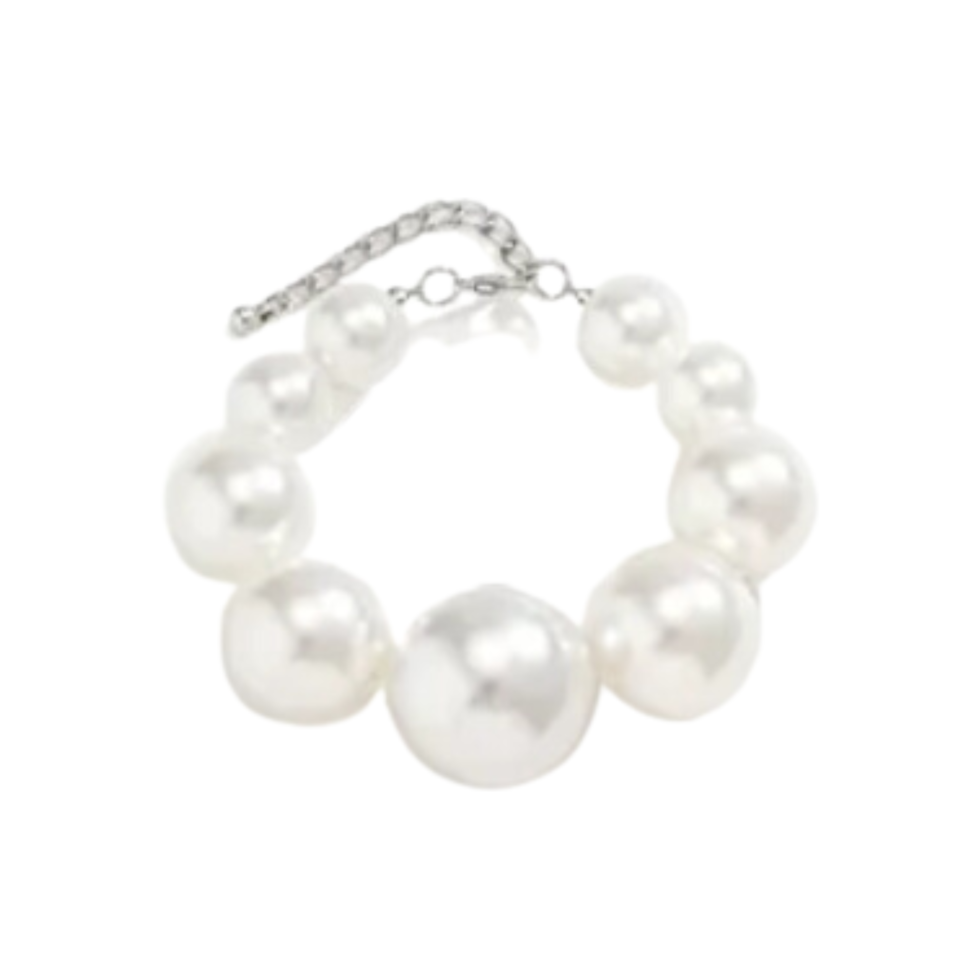 Faux Pearls Necklace/Bracelet/Earrings