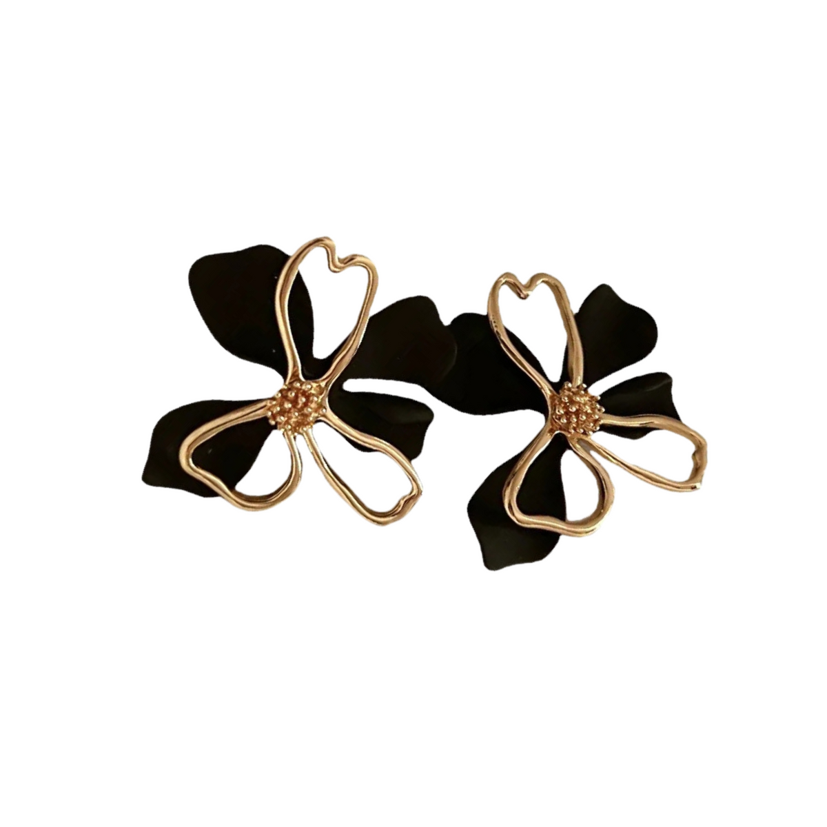 Two-Layer Petal Stud Earrings