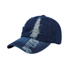 Frayed Denim Baseball Cap