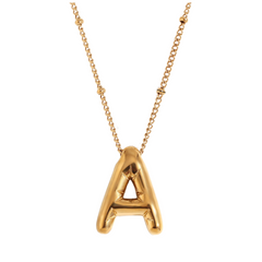 Alphabet Pendant Plated Necklace