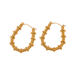 U-Shaped Coil Gold Plated Earrings