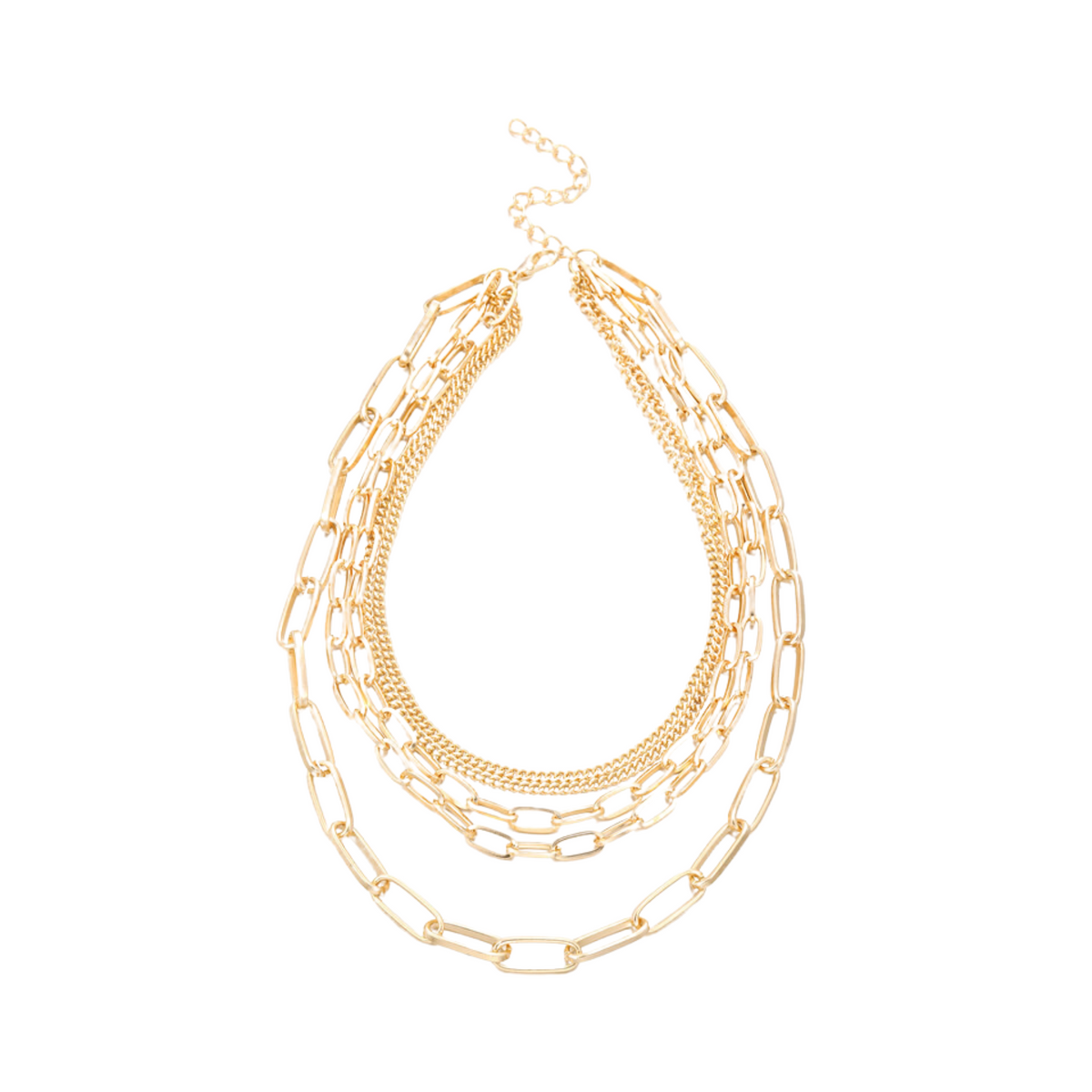 Five-Strand Chain Link Necklace