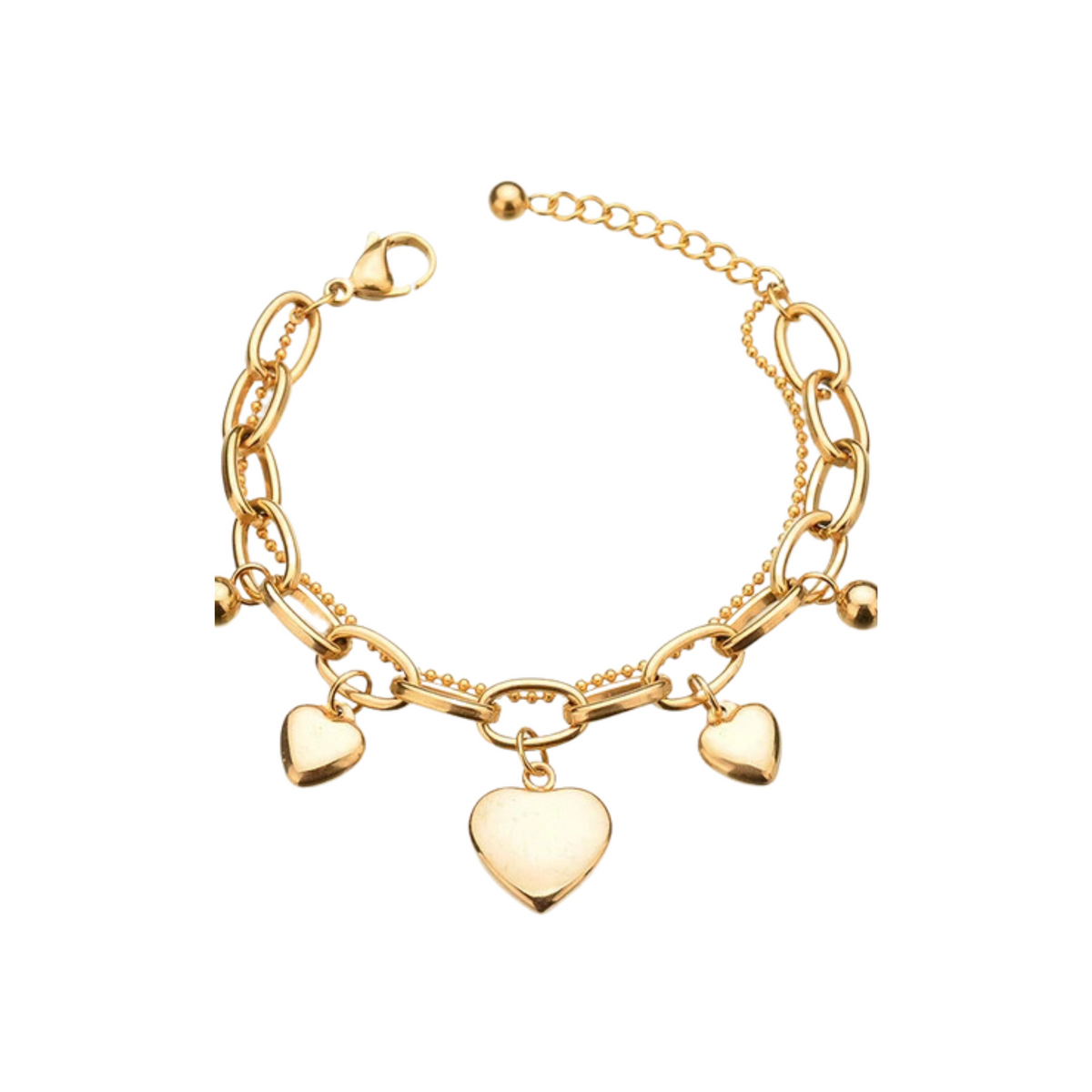 Heart Charms Double Bracelet