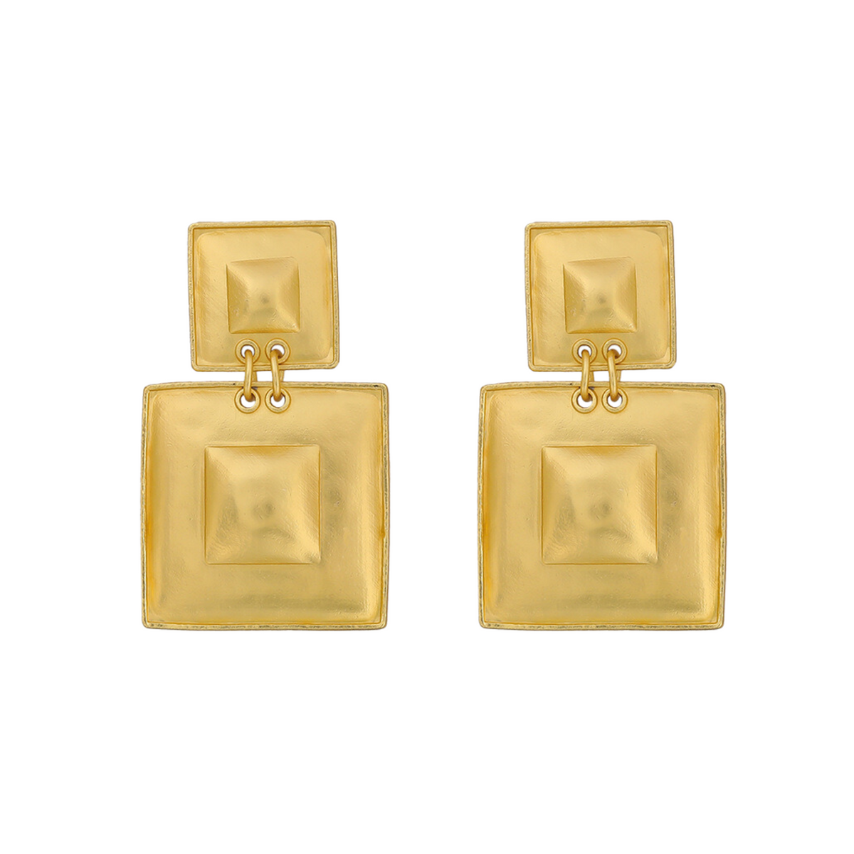 Square Link Drop Earrings