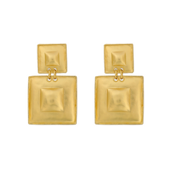 Square Link Drop Earrings