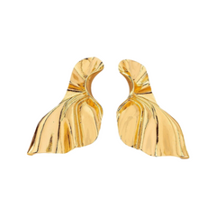 Mermaid Tail Gold Plated Earrings