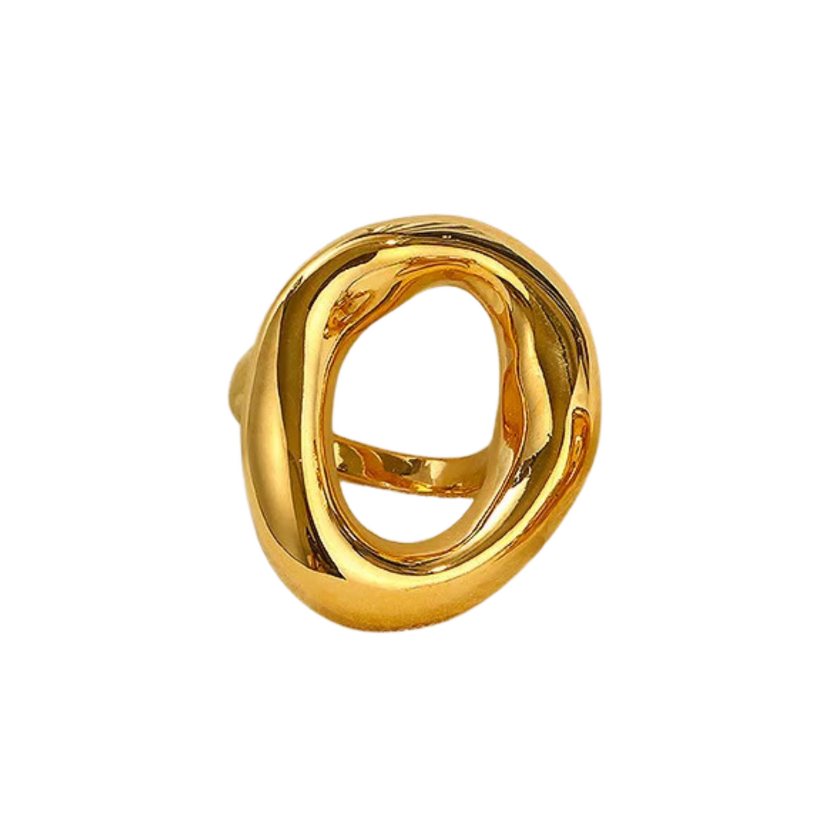 O-Shaped Hollow Chunky Ring