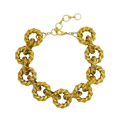 Twisted Loops Chain Electroplated Necklace