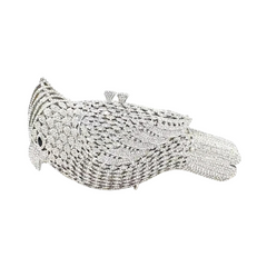 Bird Rhinestones Embellished Clutch Bag