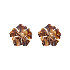 Flower Blooms Large Stud Earrings