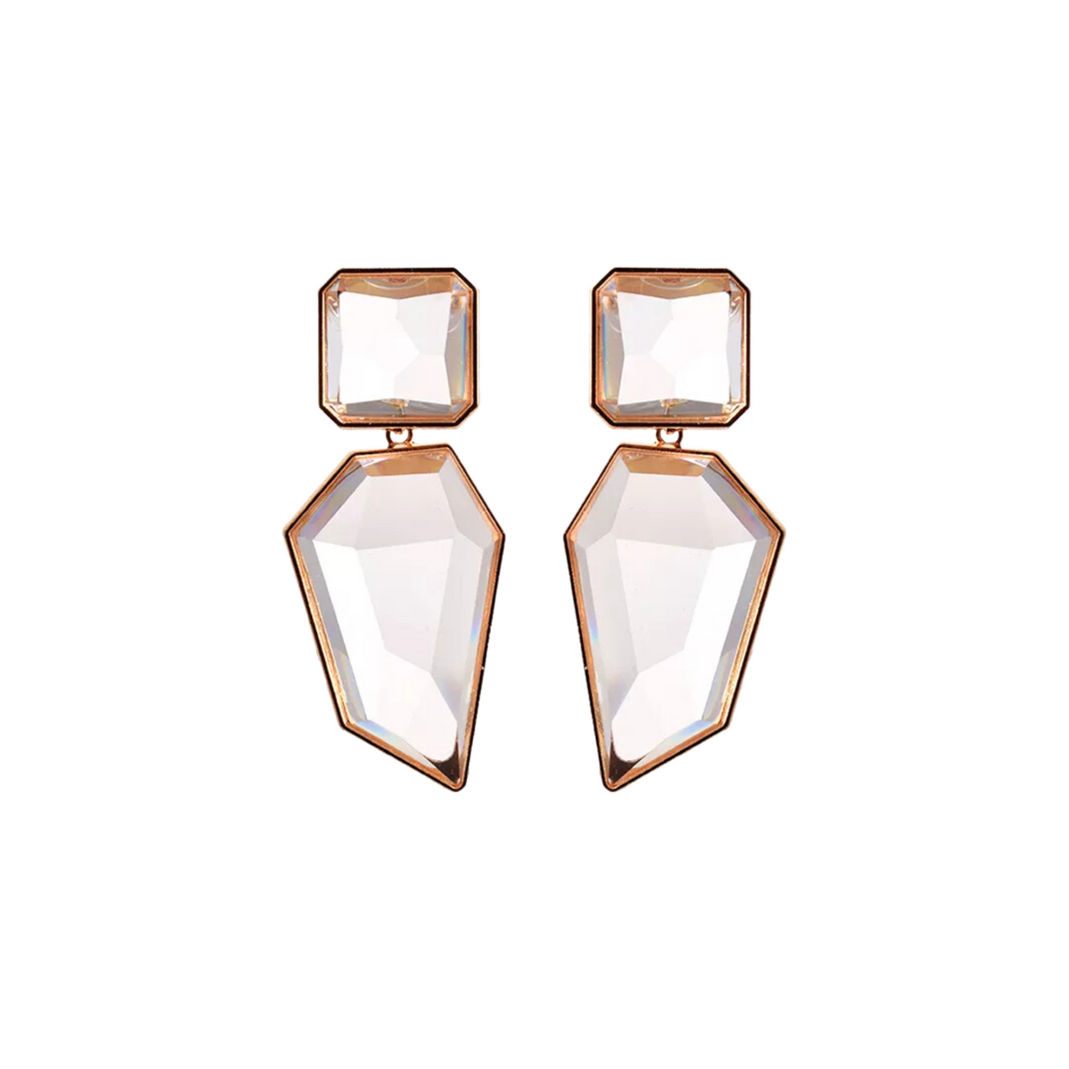 Geometric Shapes Resin Drop Earrings