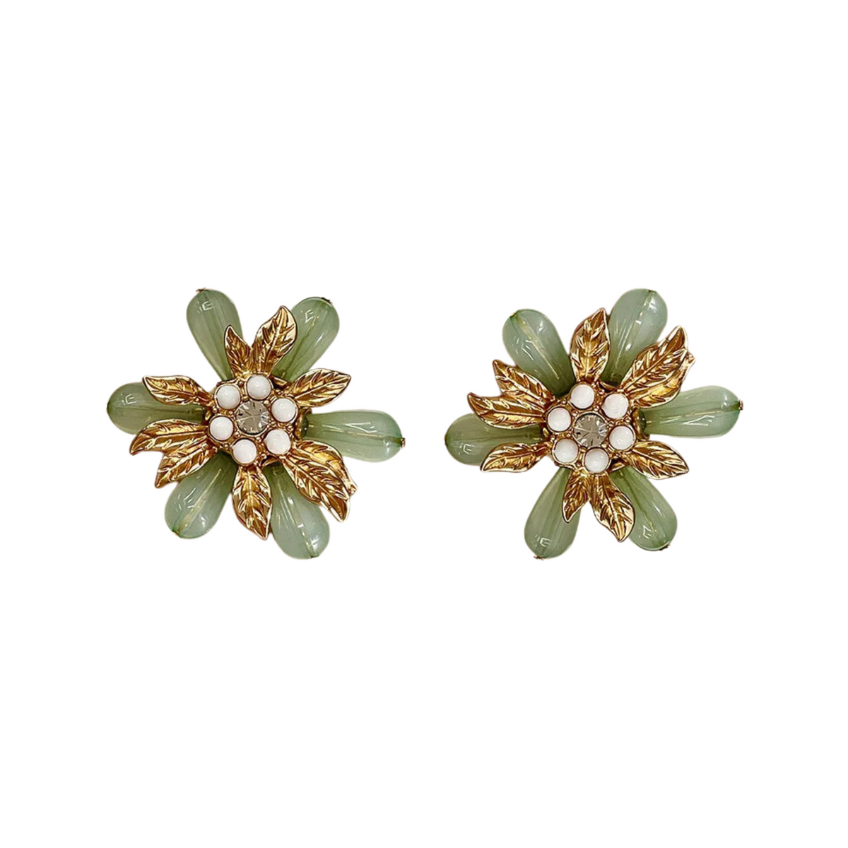 Layered Flower Stud Earrings