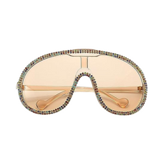 Rhinestones Large Frame Sunglasses