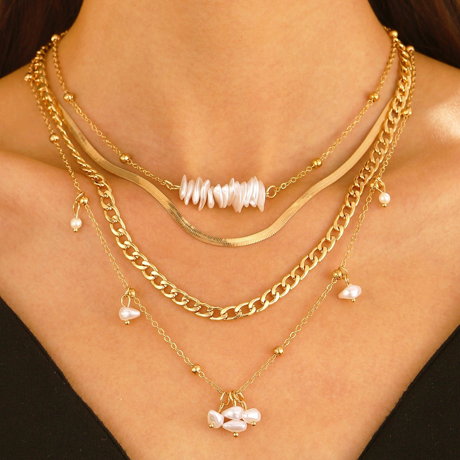 Multi-Layer Pearl Necklace