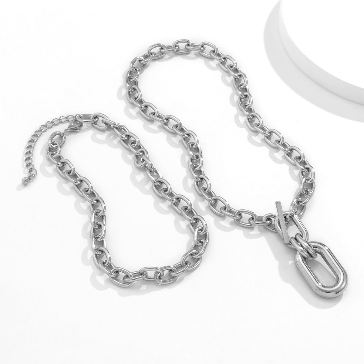 Double Chains Toggle Bar Necklace