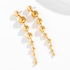 Bead Long Dangle Drop Earrings