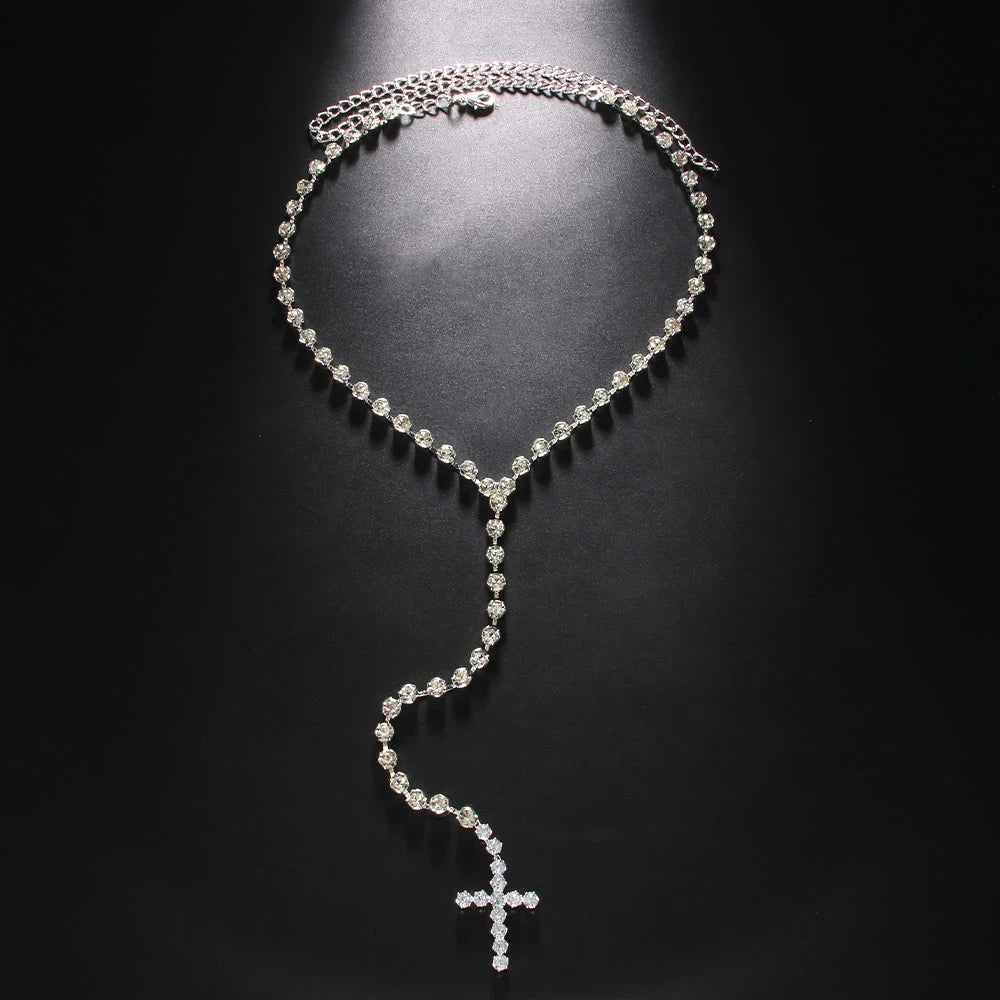 Cross Pendant Long Necklace