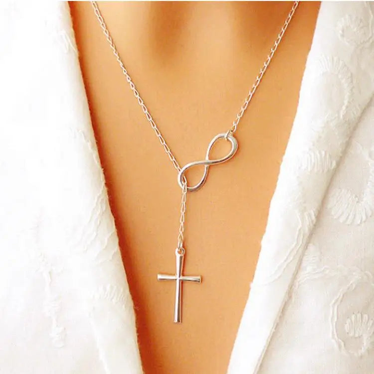 Minimalist Luck Cross Pendant Necklace