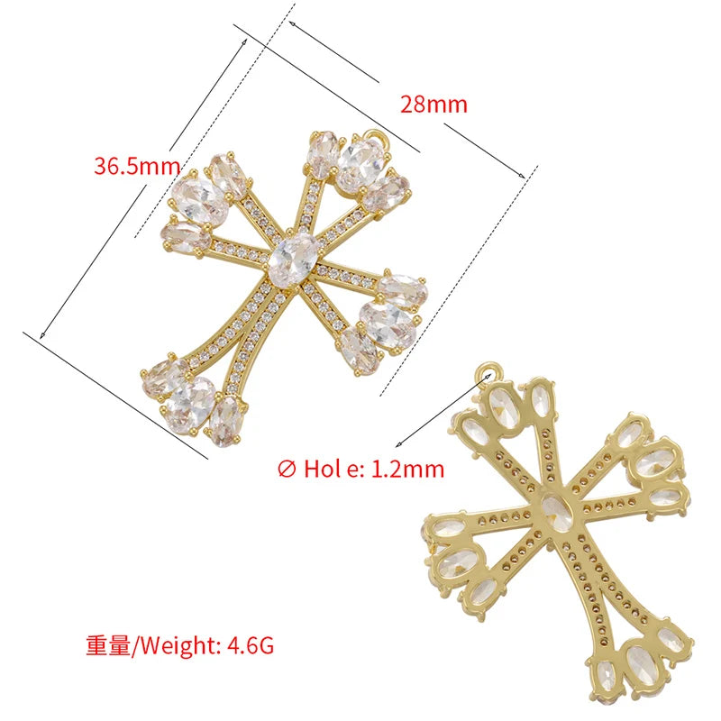 Zircon Necklace Pendant Cross