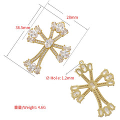 Zircon Necklace Pendant Cross