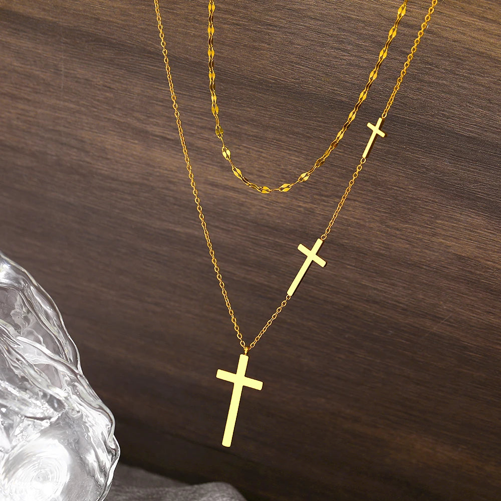 Stainless Steel Necklaces Cross Pendant