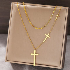 Stainless Steel Necklaces Cross Pendant