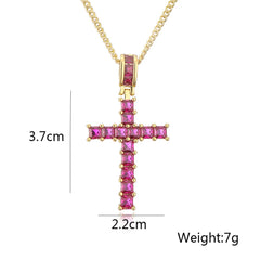 Cubic Zirconia Cross Pendants