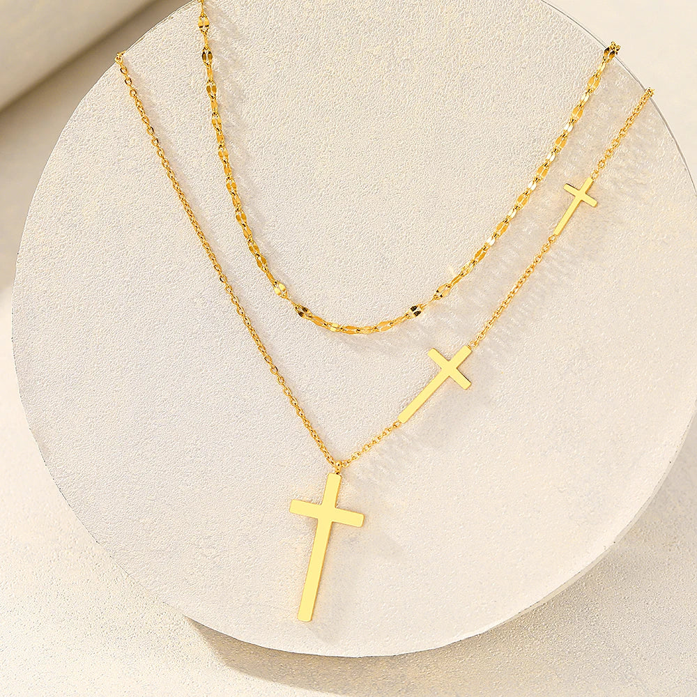 Stainless Steel Necklaces Cross Pendant