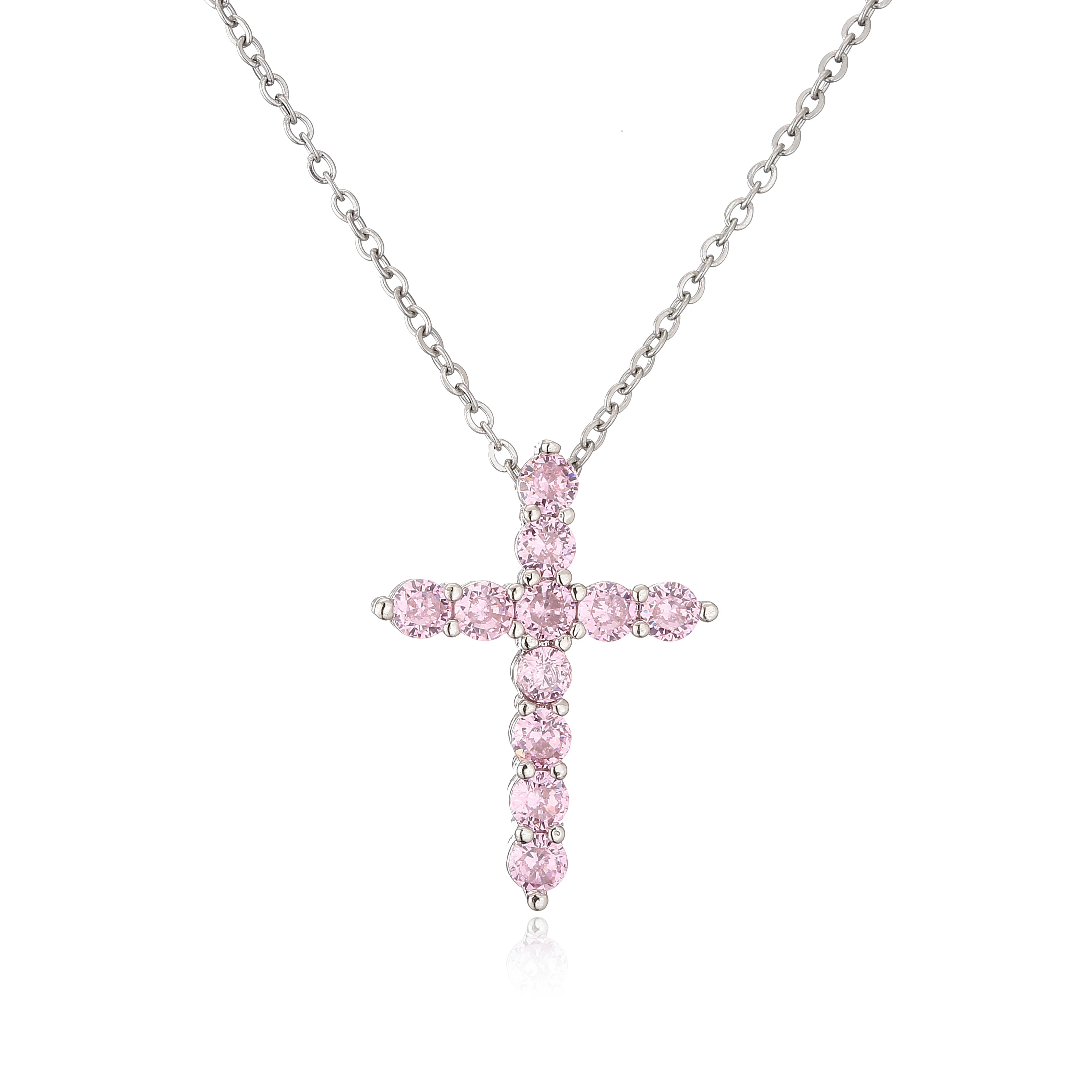 Zircon Necklace Pendant Cross