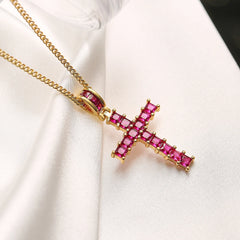 Cubic Zirconia Cross Pendants