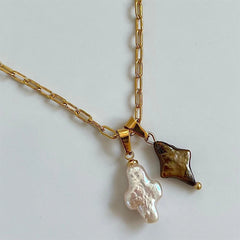 Baroque Cross Necklace