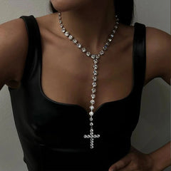 Cross Pendant Long Necklace