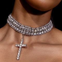 Multi-layer Cross Necklace