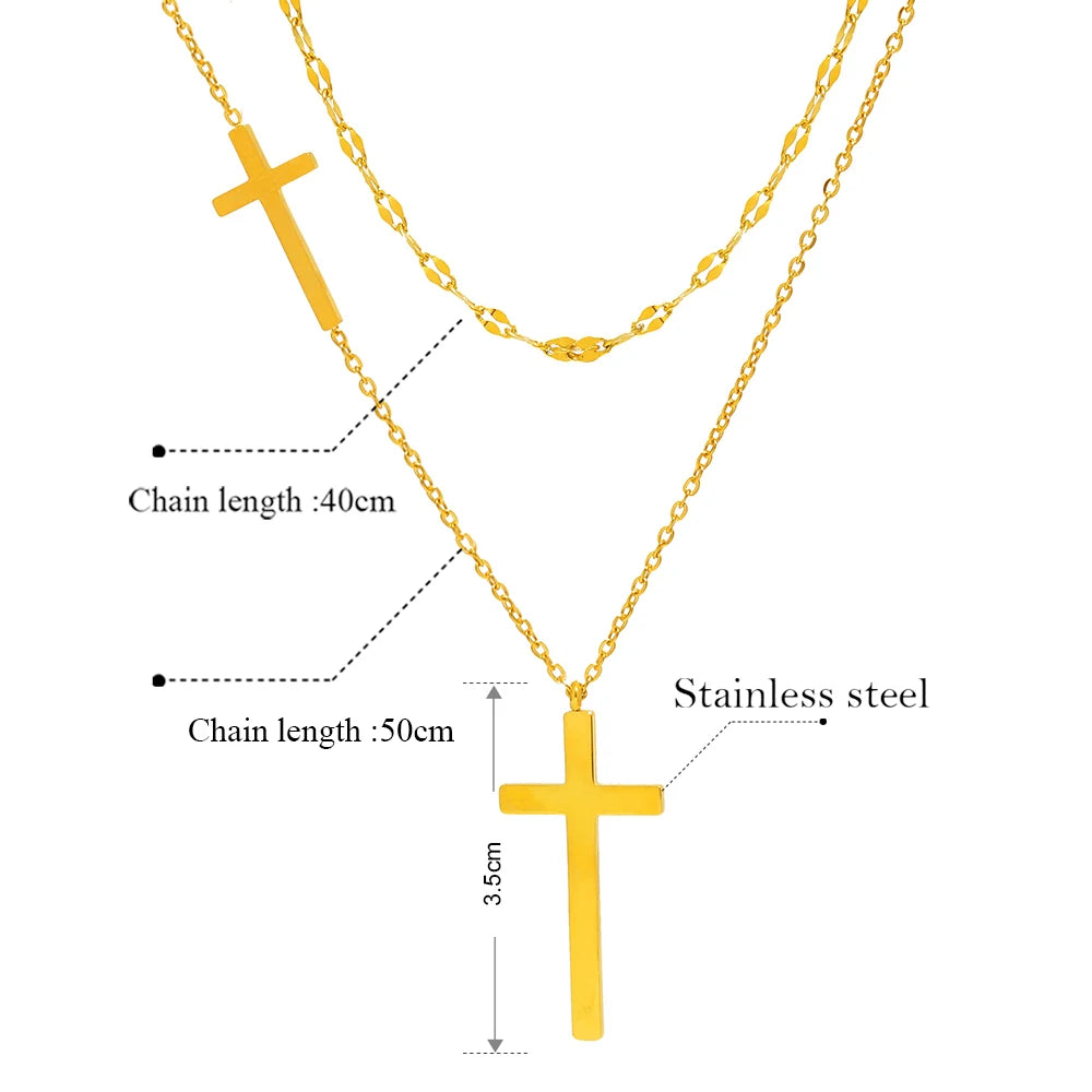 Stainless Steel Necklaces Cross Pendant