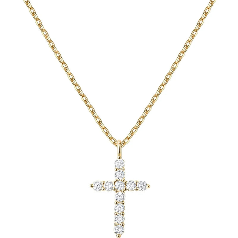 14K Gold Plated Cross Necklace