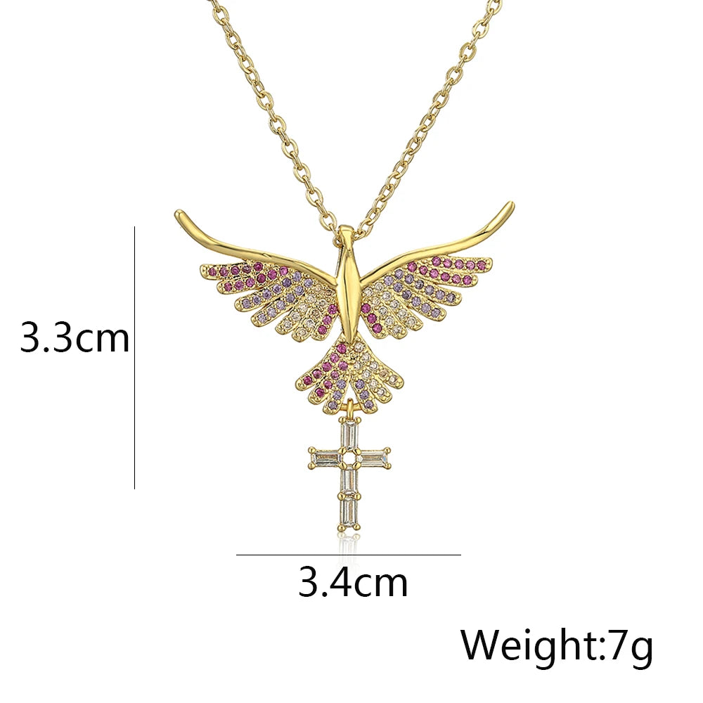 Eagle Heart Cross Pendant