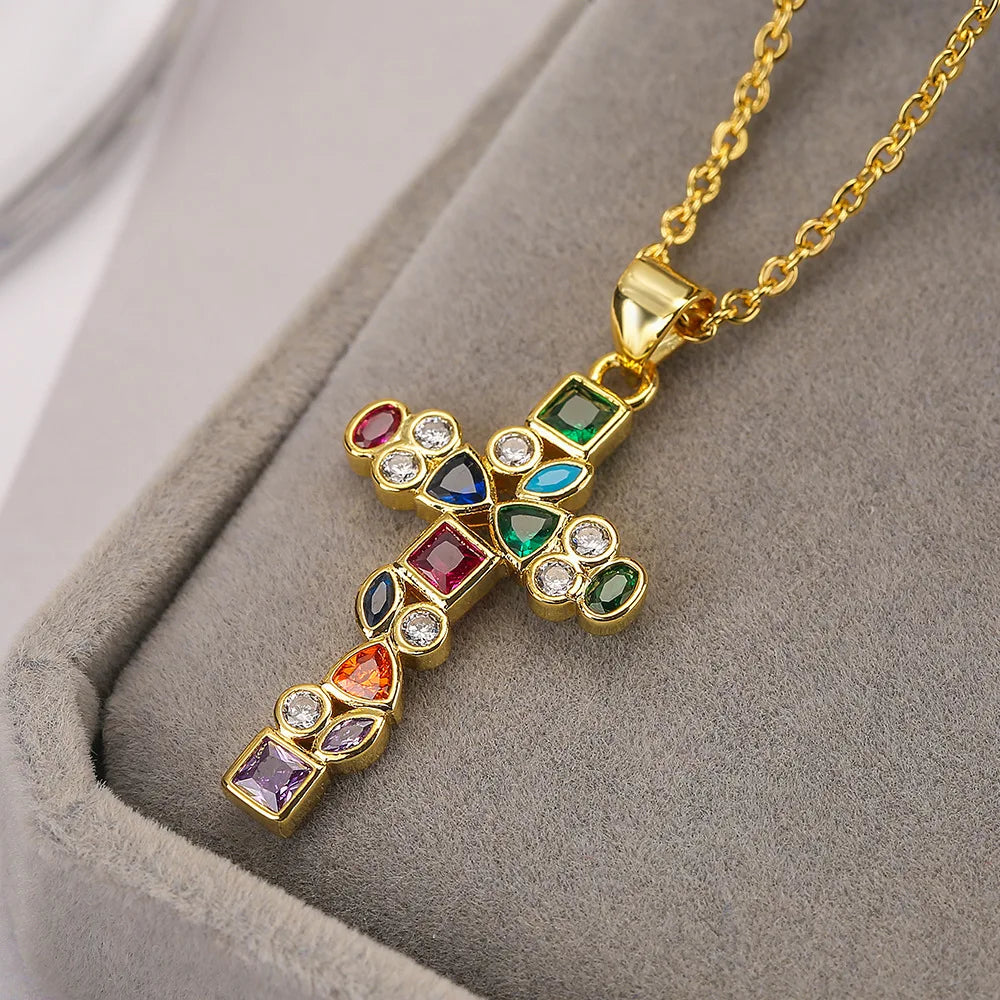 Crystal Cross Necklace