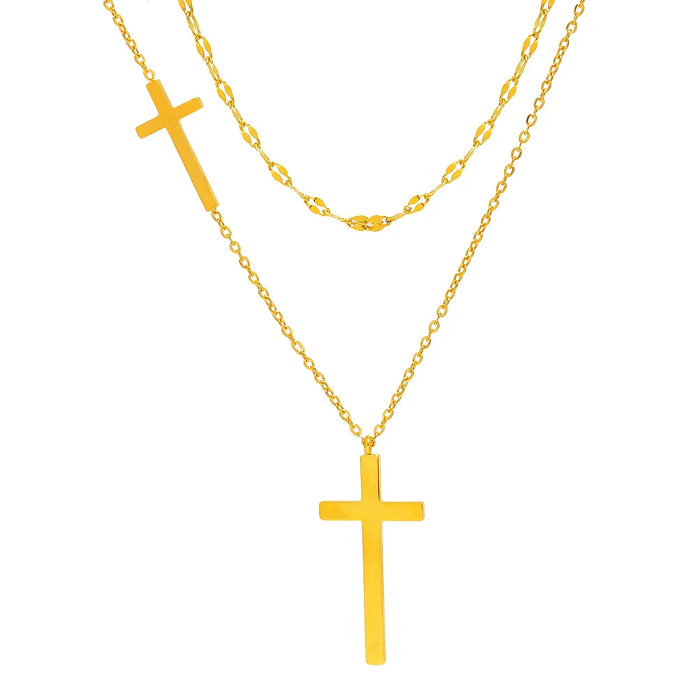 Stainless Steel Necklaces Cross Pendant