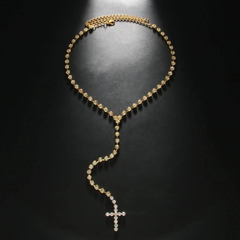 Cross Pendant Long Necklace