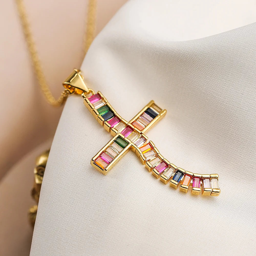 Crystal Cross Necklace