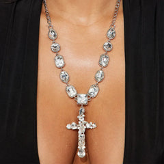 Cross Pendant Choker Necklace