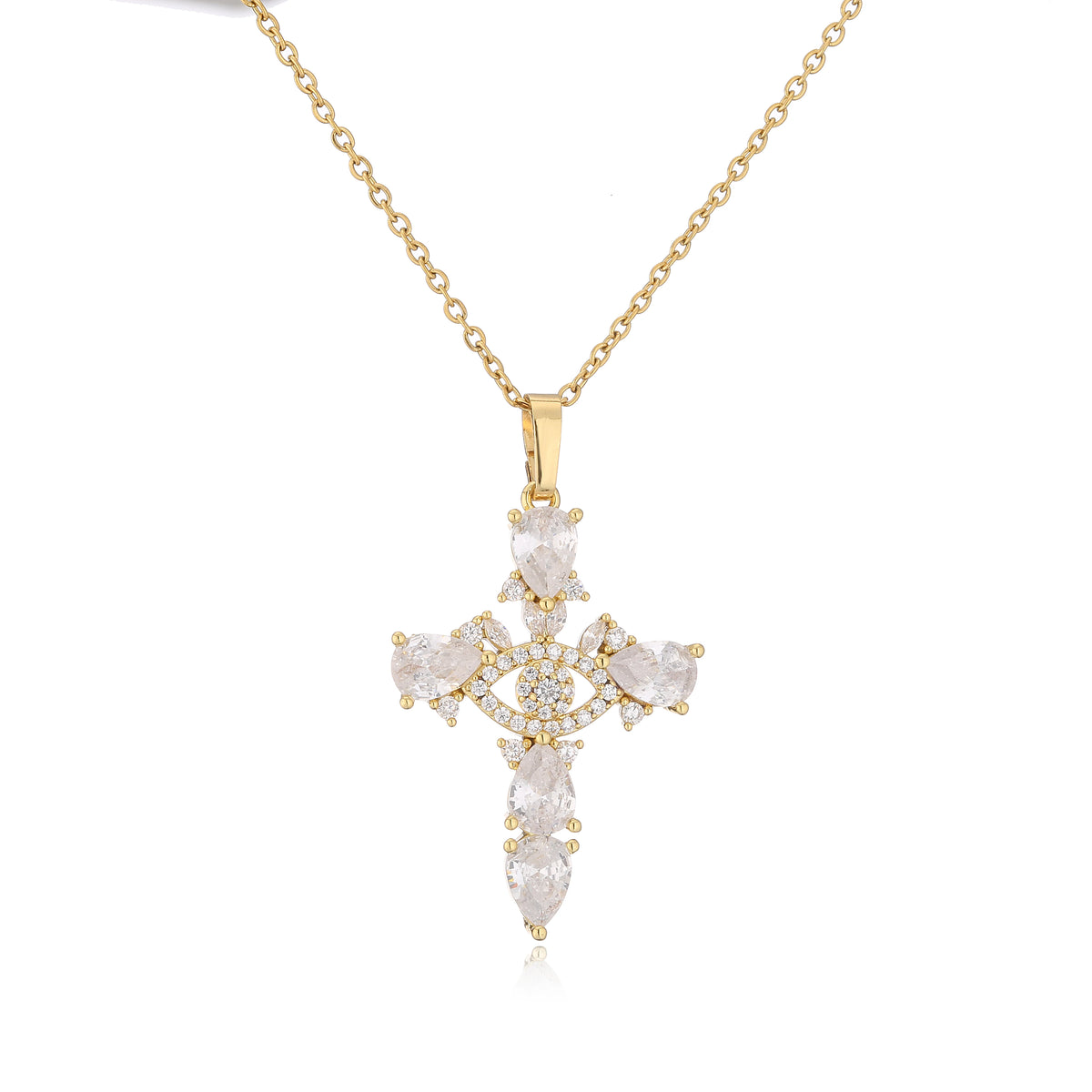 Zircon Necklace Pendant Cross