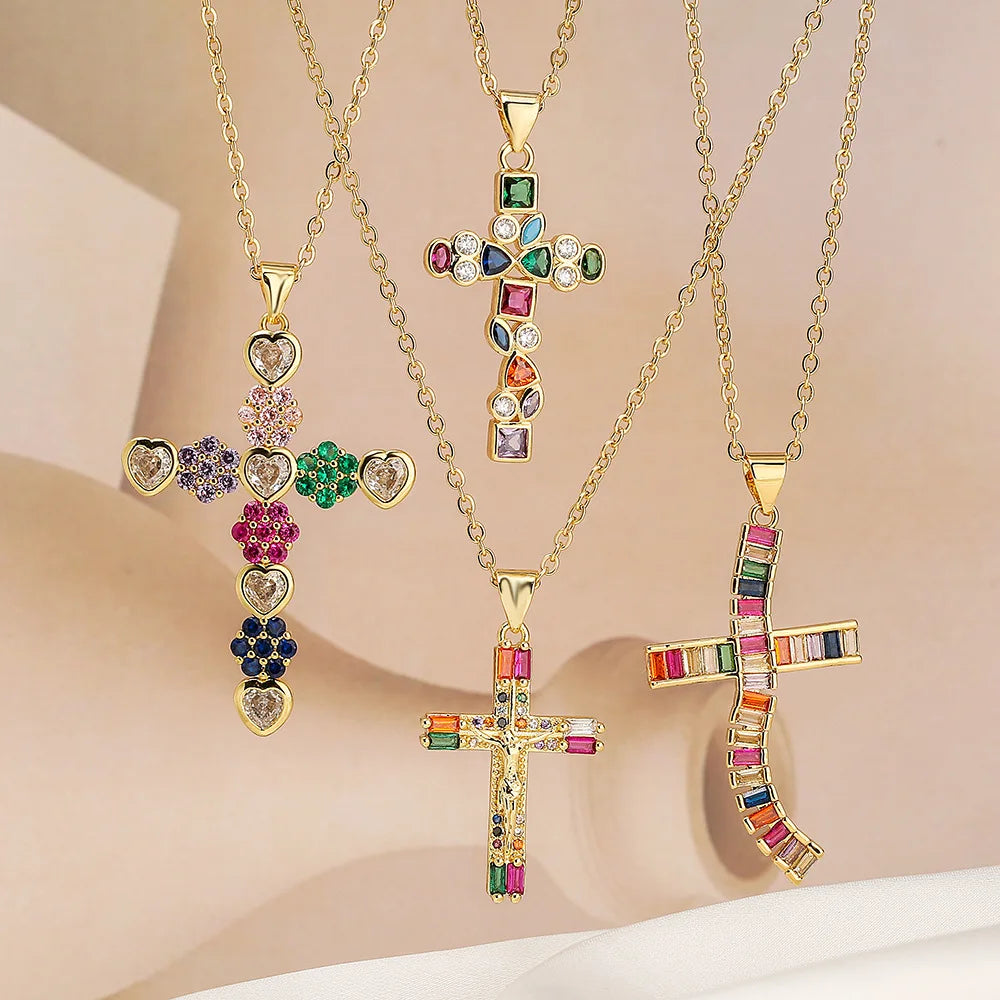 Crystal Cross Necklace