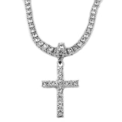 Crystals Cross Pendant Necklace