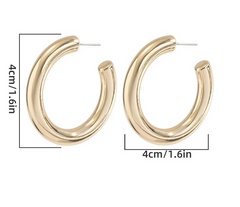 Big Circle Hoop Earrings