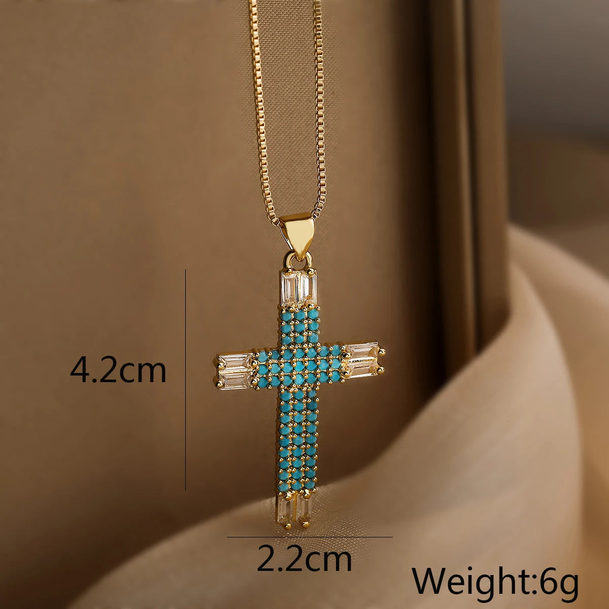 Cubic Zirconia Cross Necklaces